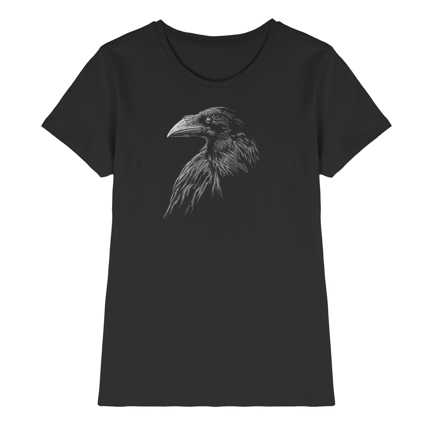 Kritzelkunst Rabe Krähe - Ladies Premium Shirt