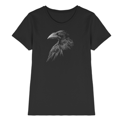 Kritzelkunst Rabe Krähe - Ladies Premium Shirt