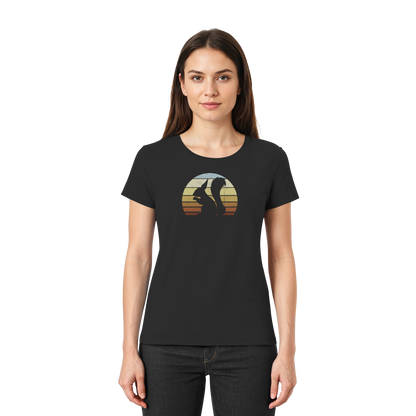 Retro Eichhörnchen Silhouette - Ladies Premium Shirt