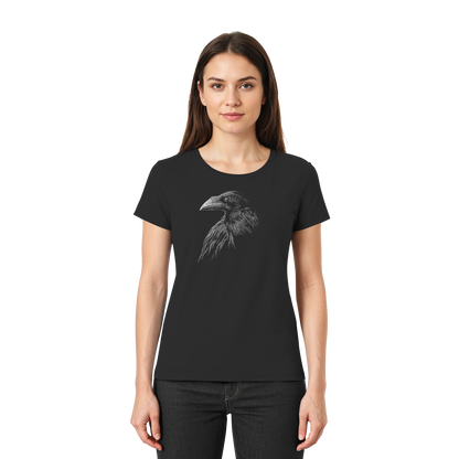 Kritzelkunst Rabe Krähe - Ladies Premium Shirt