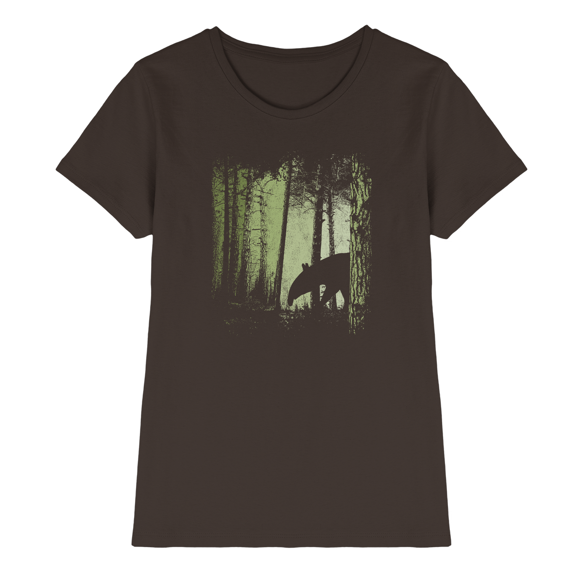 Lässiger Tapir im Zwielicht Wald - Ladies Premium Shirt