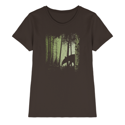 Lässiger Tapir im Zwielicht Wald - Ladies Premium Shirt