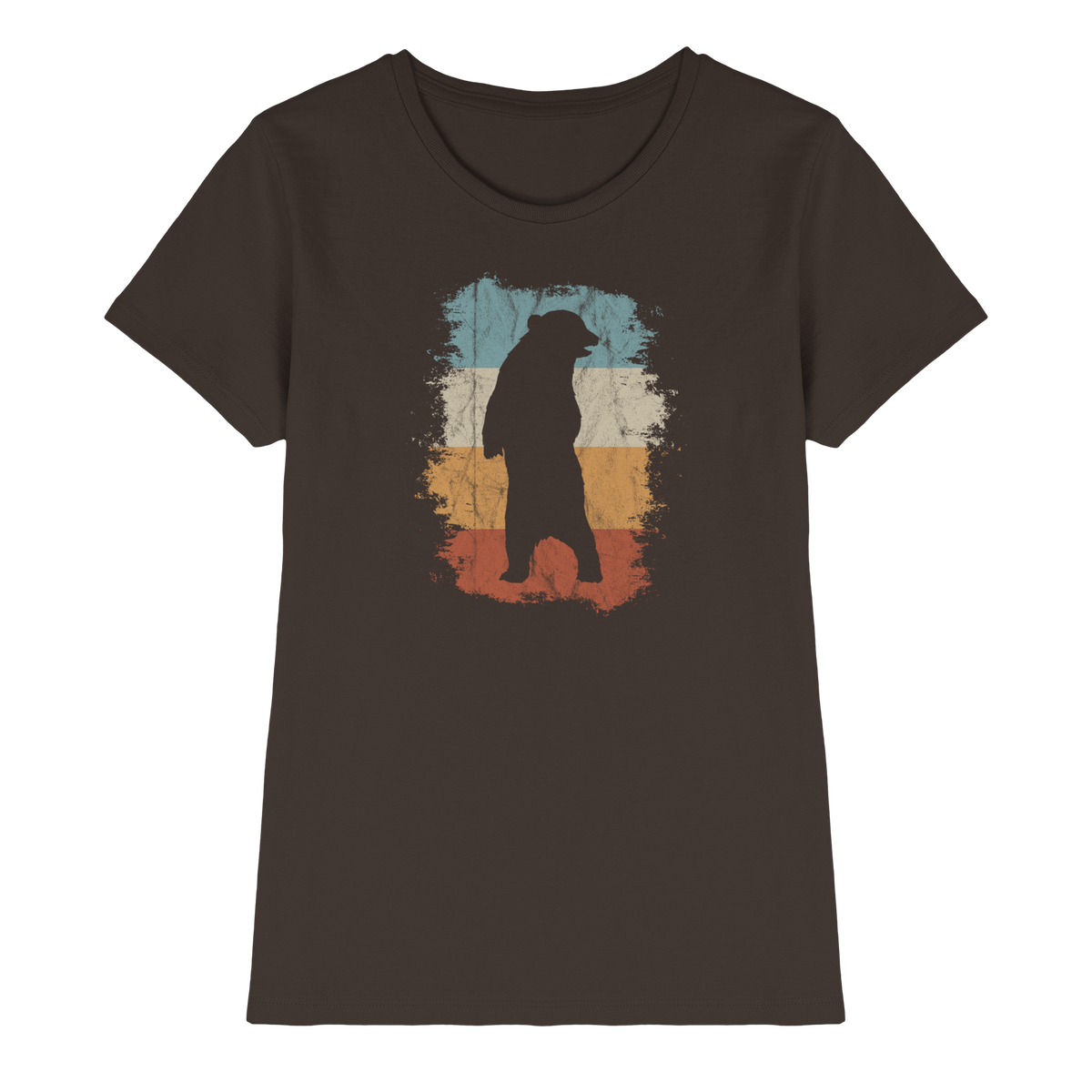 Retro Bären-Silhouette - Ladies Premium Shirt