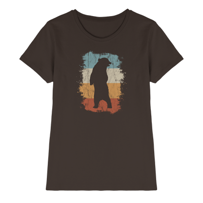 Retro Bären-Silhouette - Ladies Premium Shirt