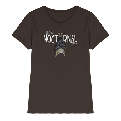 100% nachtaktive Fledermaus - Ladies Premium Shirt
