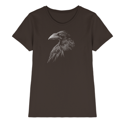 Kritzelkunst Rabe Krähe - Ladies Premium Shirt