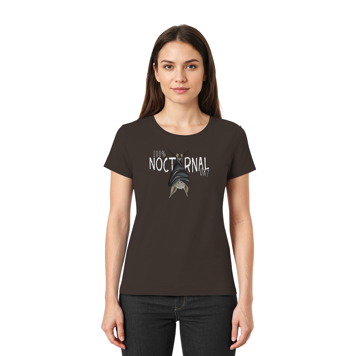 100% nachtaktive Fledermaus - Ladies Premium Shirt