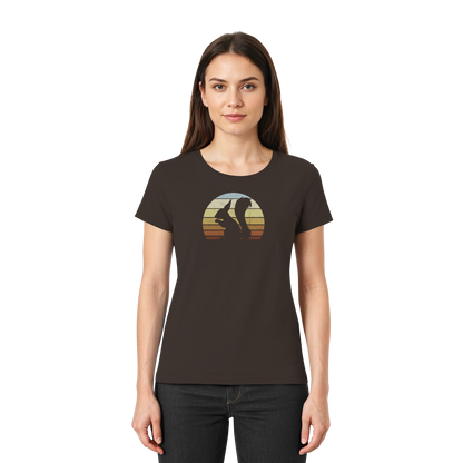 Retro Eichhörnchen Silhouette - Ladies Premium Shirt