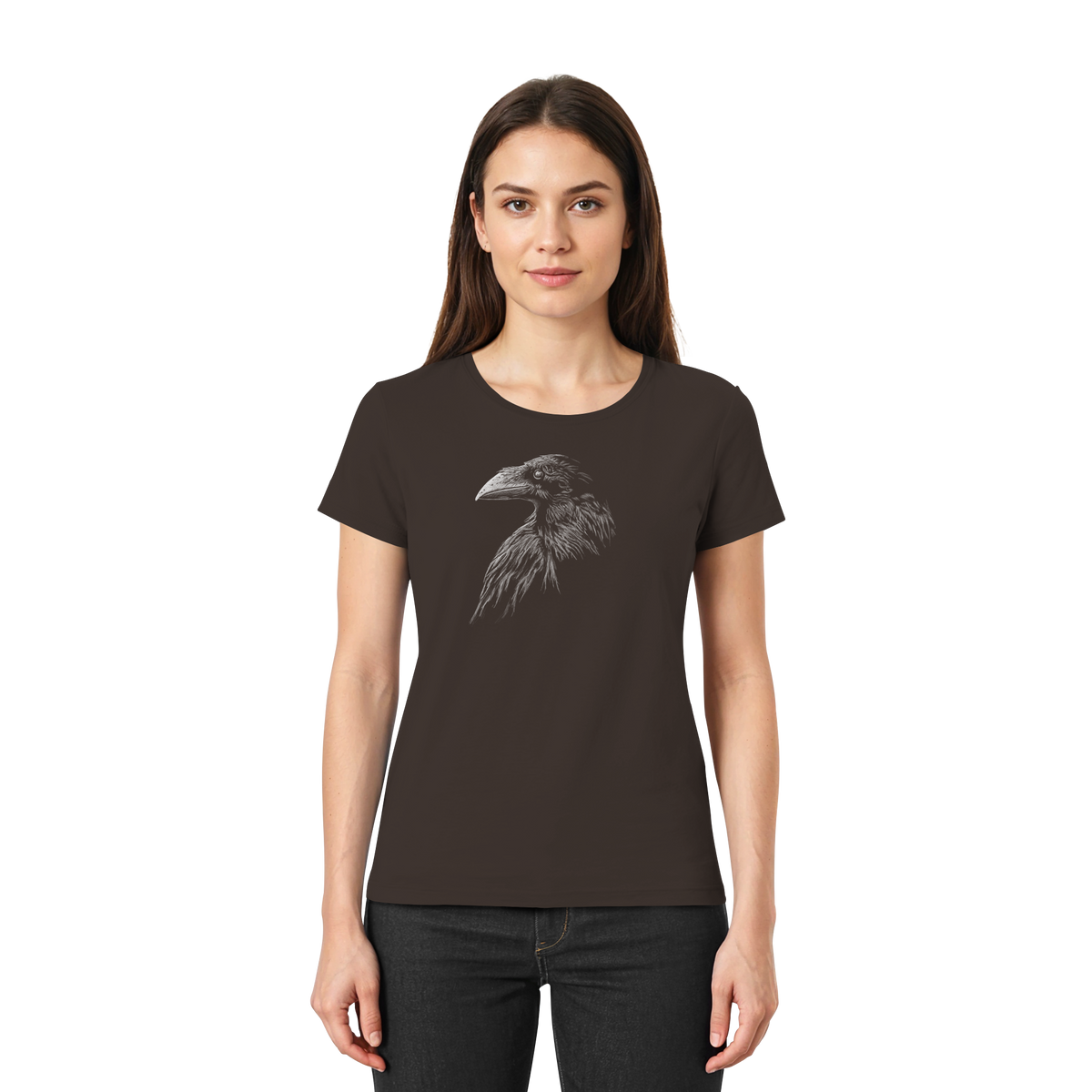 Kritzelkunst Rabe Krähe - Ladies Premium Shirt
