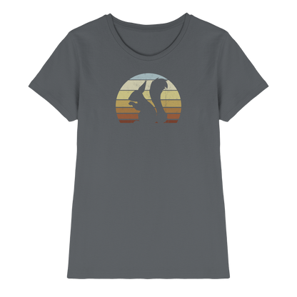 Retro Eichhörnchen Silhouette - Ladies Premium Shirt