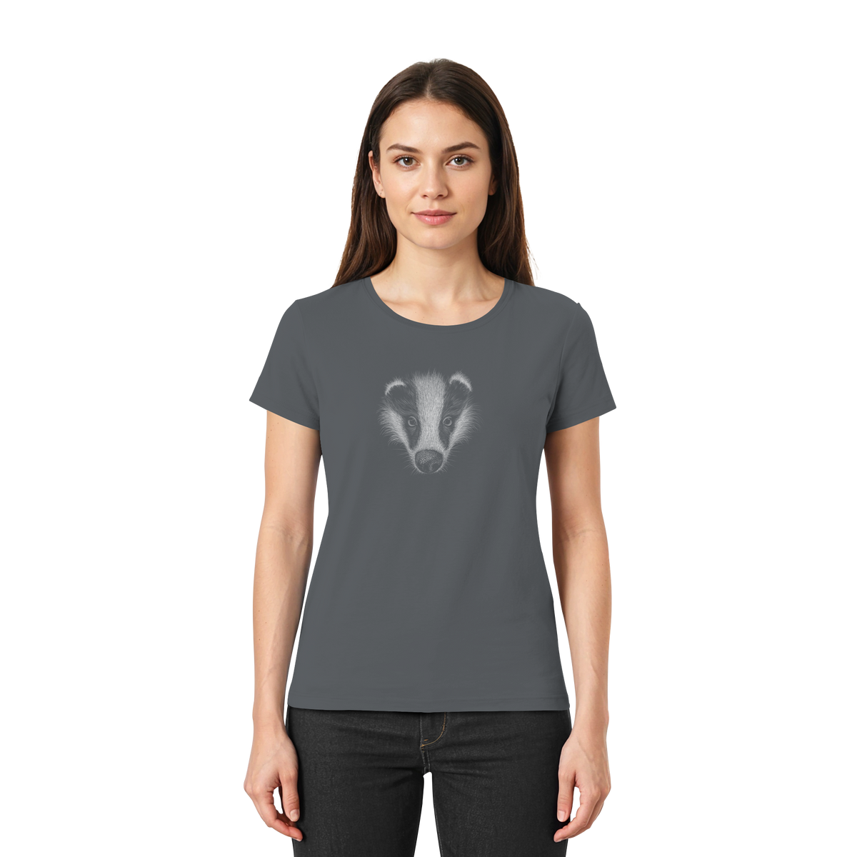 Kritzel-Kunst Dachs Illustration - Ladies Premium Shirt