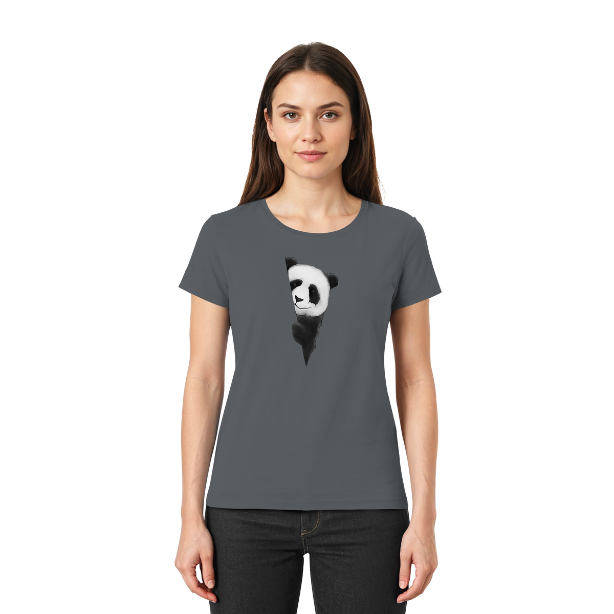 Panda Bär Illustration - Ladies Premium Shirt