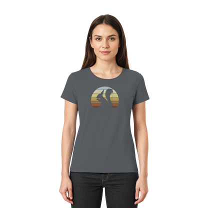 Retro Eichhörnchen Silhouette - Ladies Premium Shirt