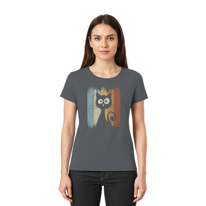 Retro Katze Silhouette - Ladies Premium Shirt
