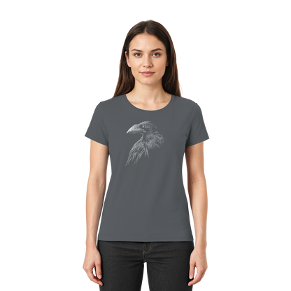 Kritzelkunst Rabe Krähe - Ladies Premium Shirt