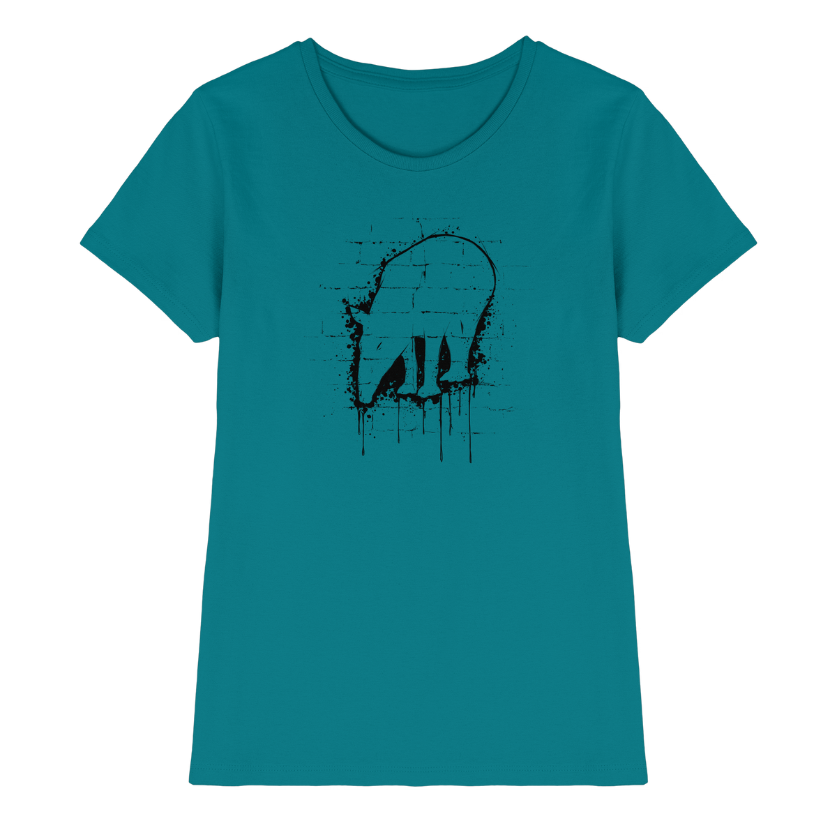Urban Street Art Tapir Silhouette - Ladies Premium Shirt