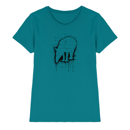 Urban Street Art Tapir Silhouette - Ladies Premium Shirt