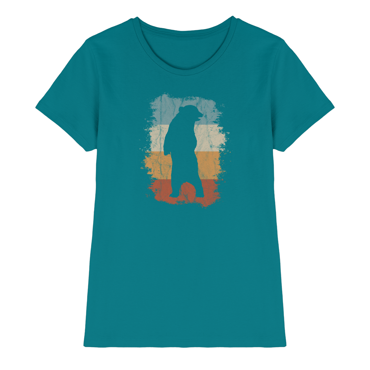 Retro Bären-Silhouette - Ladies Premium Shirt