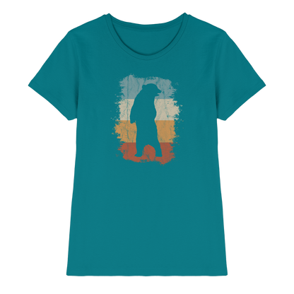 Retro Bären-Silhouette - Ladies Premium Shirt