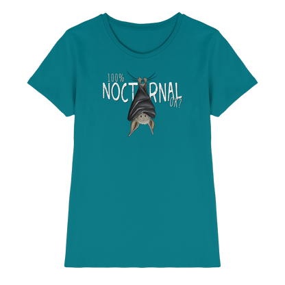 100% nachtaktive Fledermaus - Ladies Premium Shirt