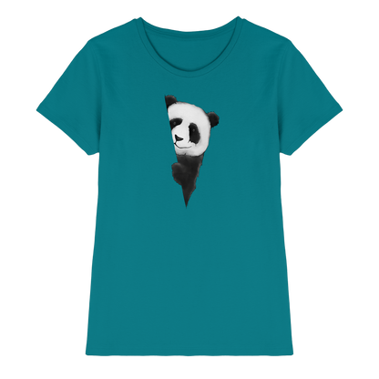 Panda Bär Illustration - Ladies Premium Shirt