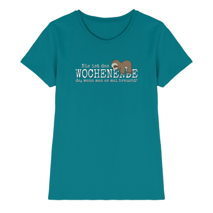 Kawaii Faultier Wochenende - Ladies Premium Shirt