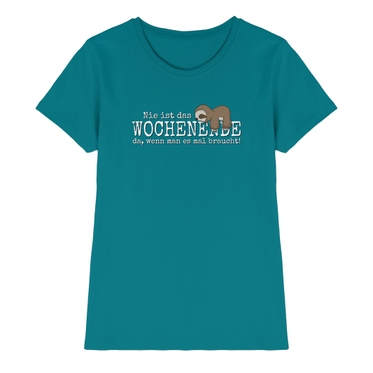 Kawaii Faultier Wochenende - Ladies Premium Shirt