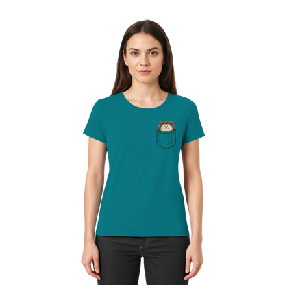 Lustiger Igel in Deiner Brust-Tasche - Ladies Premium Shirt