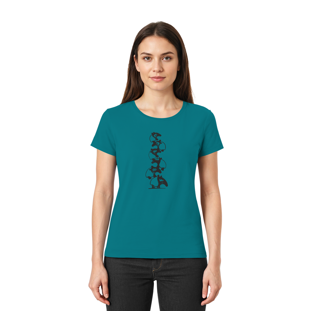 Lustiger Haufen aus Schabracken-Tapiren - Ladies Premium Shirt