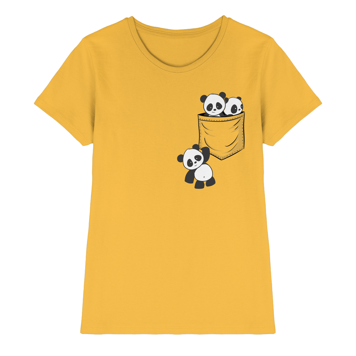 Kawaii Pandas in der Tasche - Ladies Premium Shirt