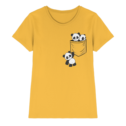 Kawaii Pandas in der Tasche - Ladies Premium Shirt