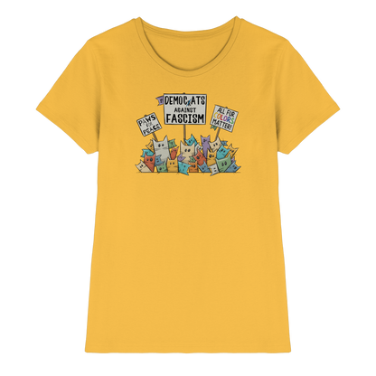 Demo-Katzen gegen Faschismus und für Vielfalt - Ladies Premium Shirt
