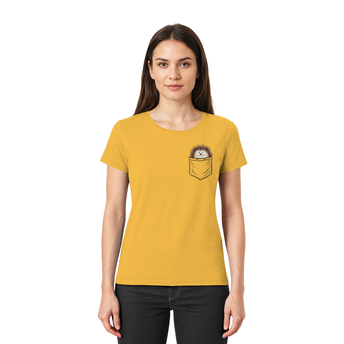 Lustiger Igel in Deiner Brust-Tasche - Ladies Premium Shirt