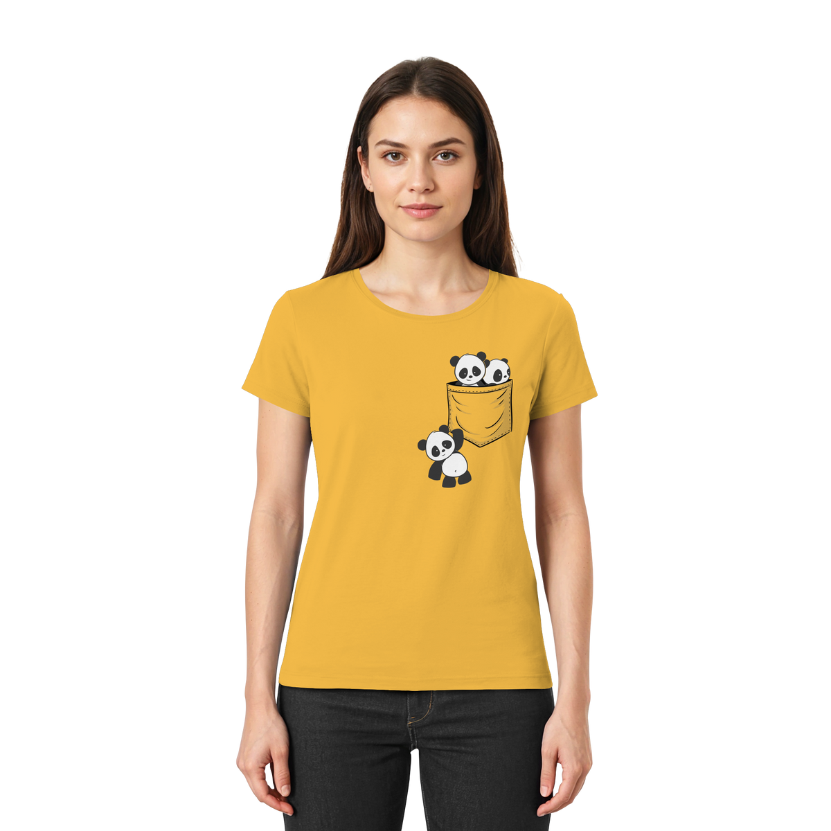 Kawaii Pandas in der Tasche - Ladies Premium Shirt