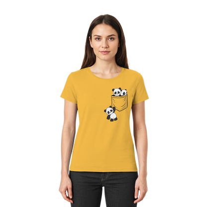 Kawaii Pandas in der Tasche - Ladies Premium Shirt