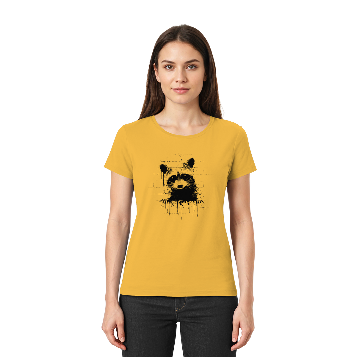 Funky Street Art Waschbär - Ladies Premium Shirt