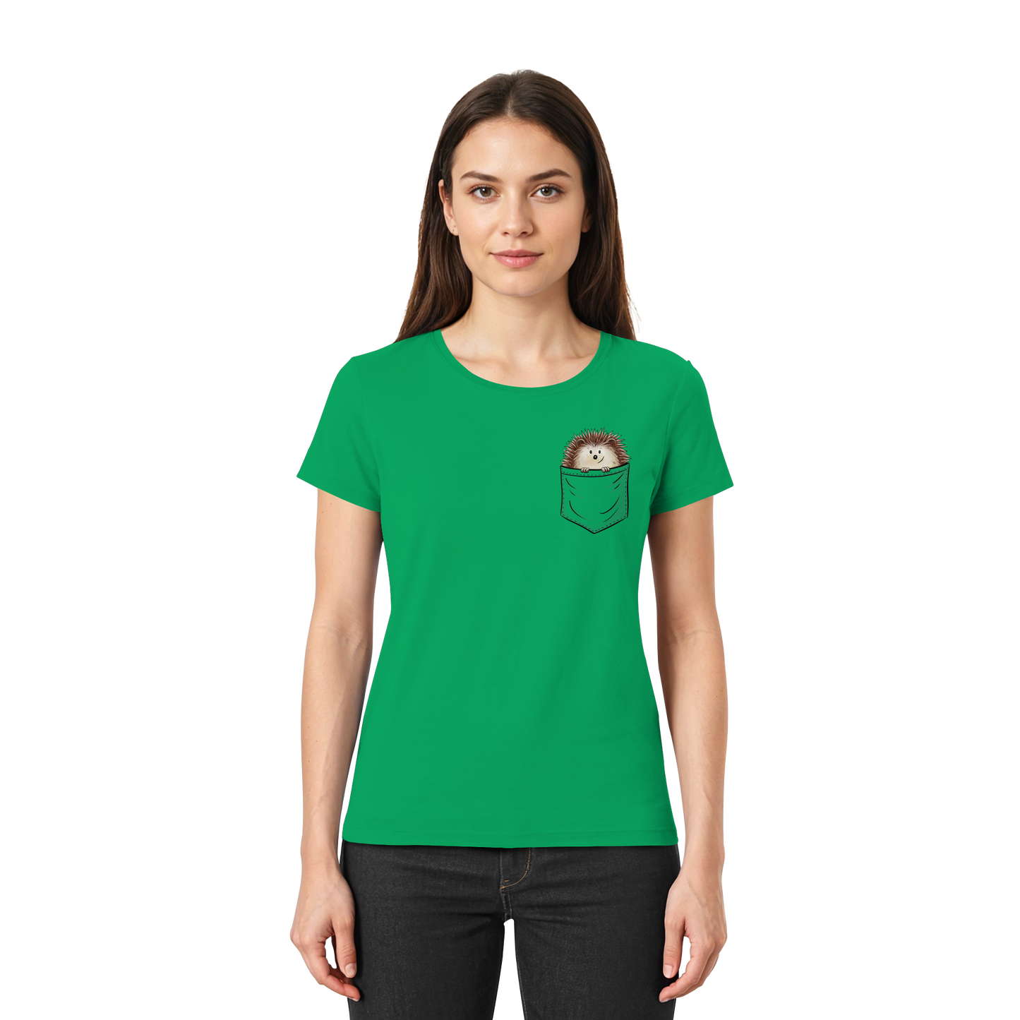 Lustiger Igel in Deiner Brust-Tasche - Ladies Premium Shirt