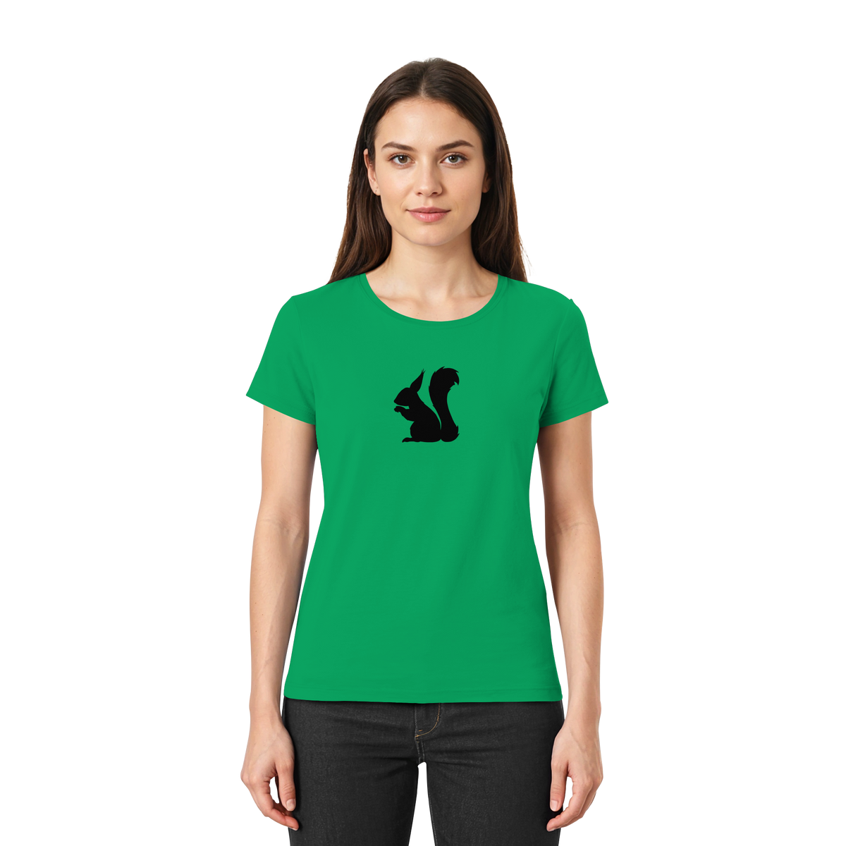 Eichhörnchen Silhouette - Ladies Premium Shirt