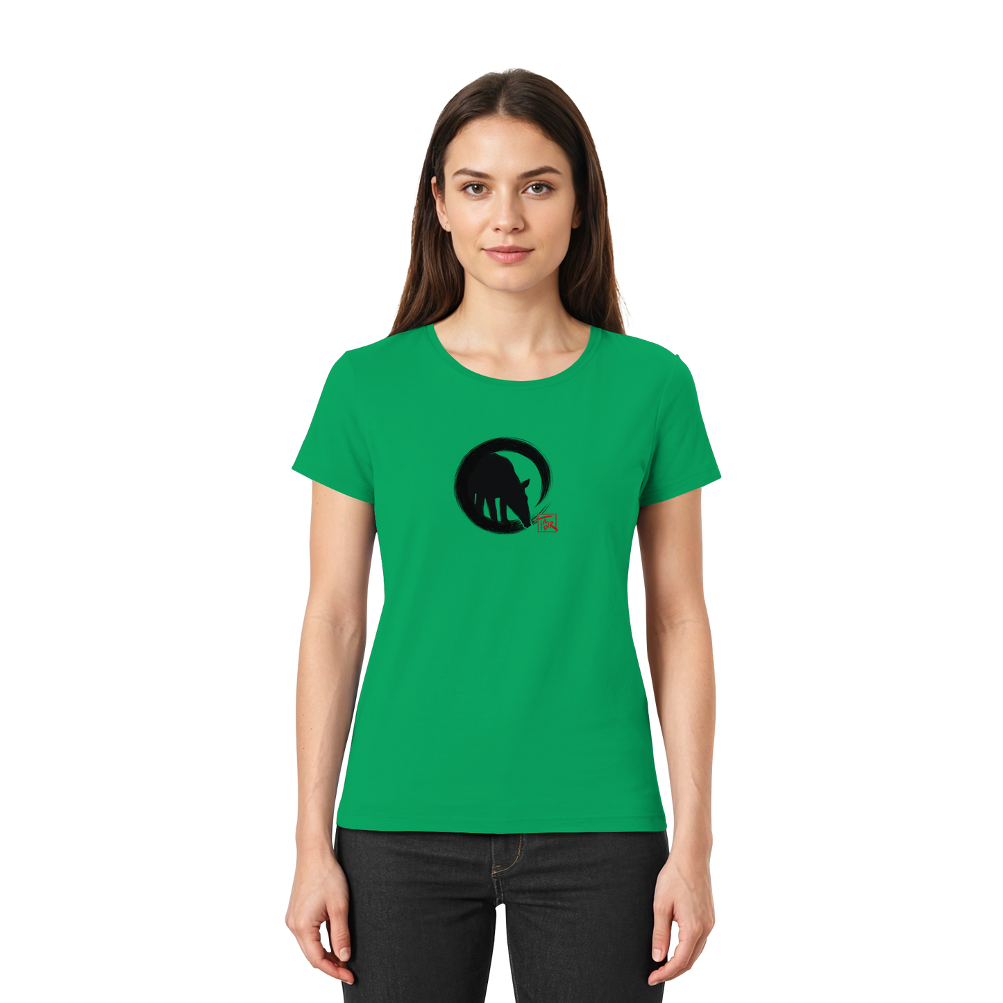 Zen Tapir im japanischen Enso Kreis - Ladies Premium Shirt