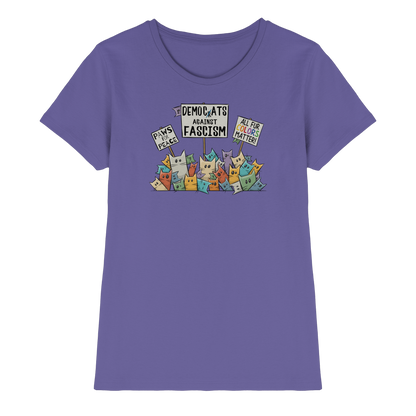 Demo-Katzen gegen Faschismus und für Vielfalt - Ladies Premium Shirt