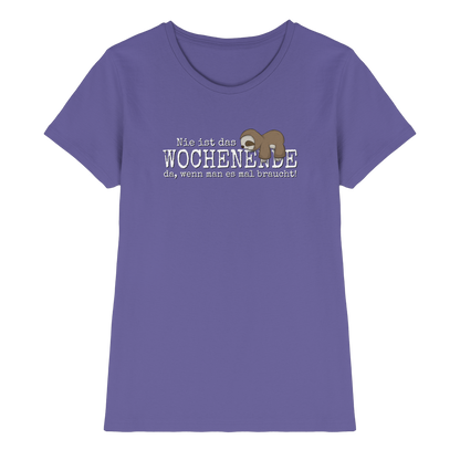 Kawaii Faultier Wochenende - Ladies Premium Shirt