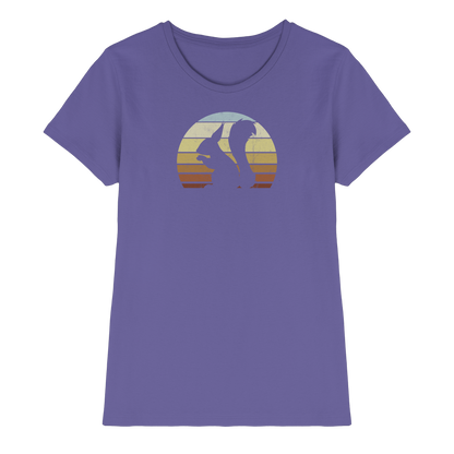 Retro Eichhörnchen Silhouette - Ladies Premium Shirt