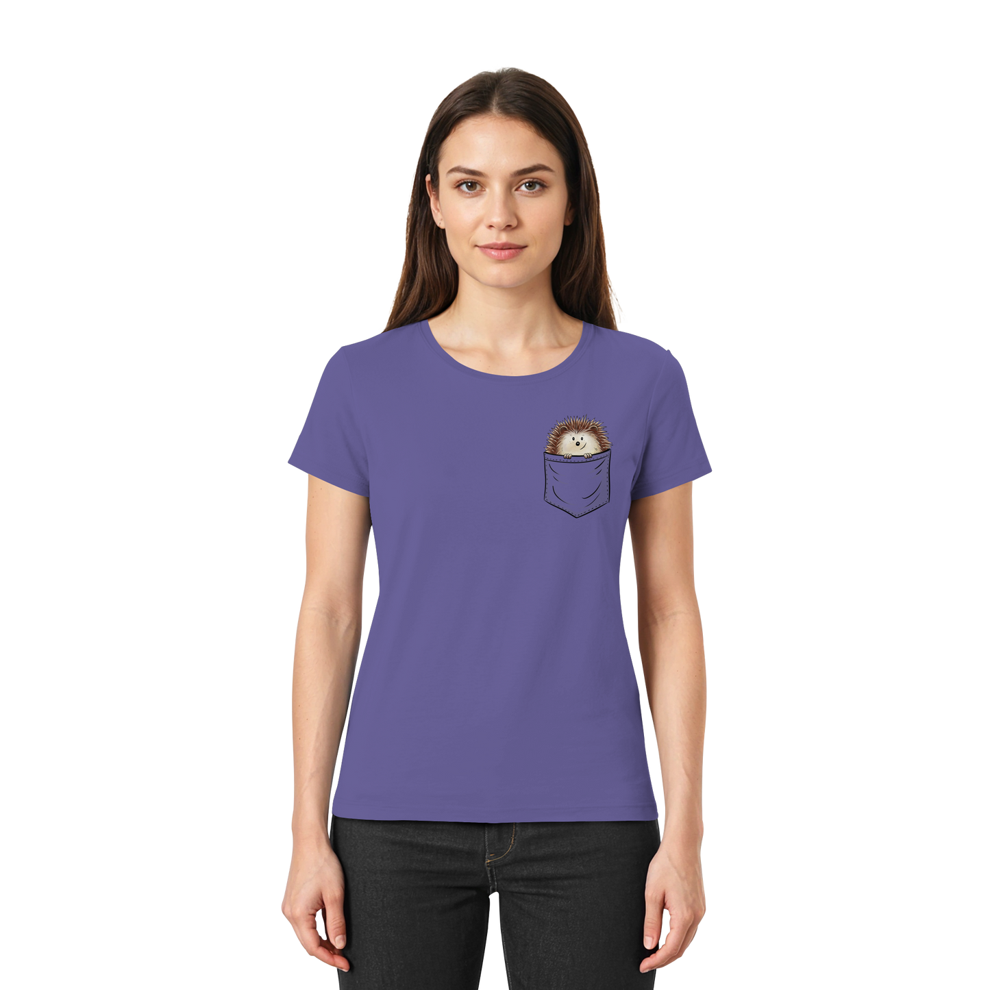 Lustiger Igel in Deiner Brust-Tasche - Ladies Premium Shirt