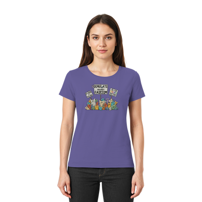 Demo-Katzen gegen Faschismus und für Vielfalt - Ladies Premium Shirt