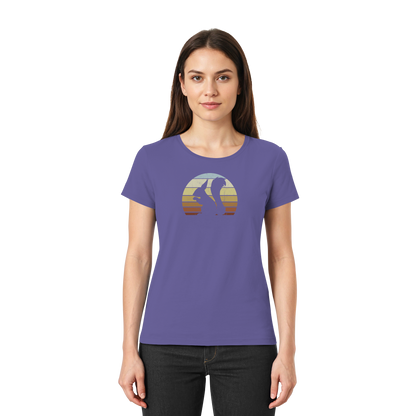 Retro Eichhörnchen Silhouette - Ladies Premium Shirt
