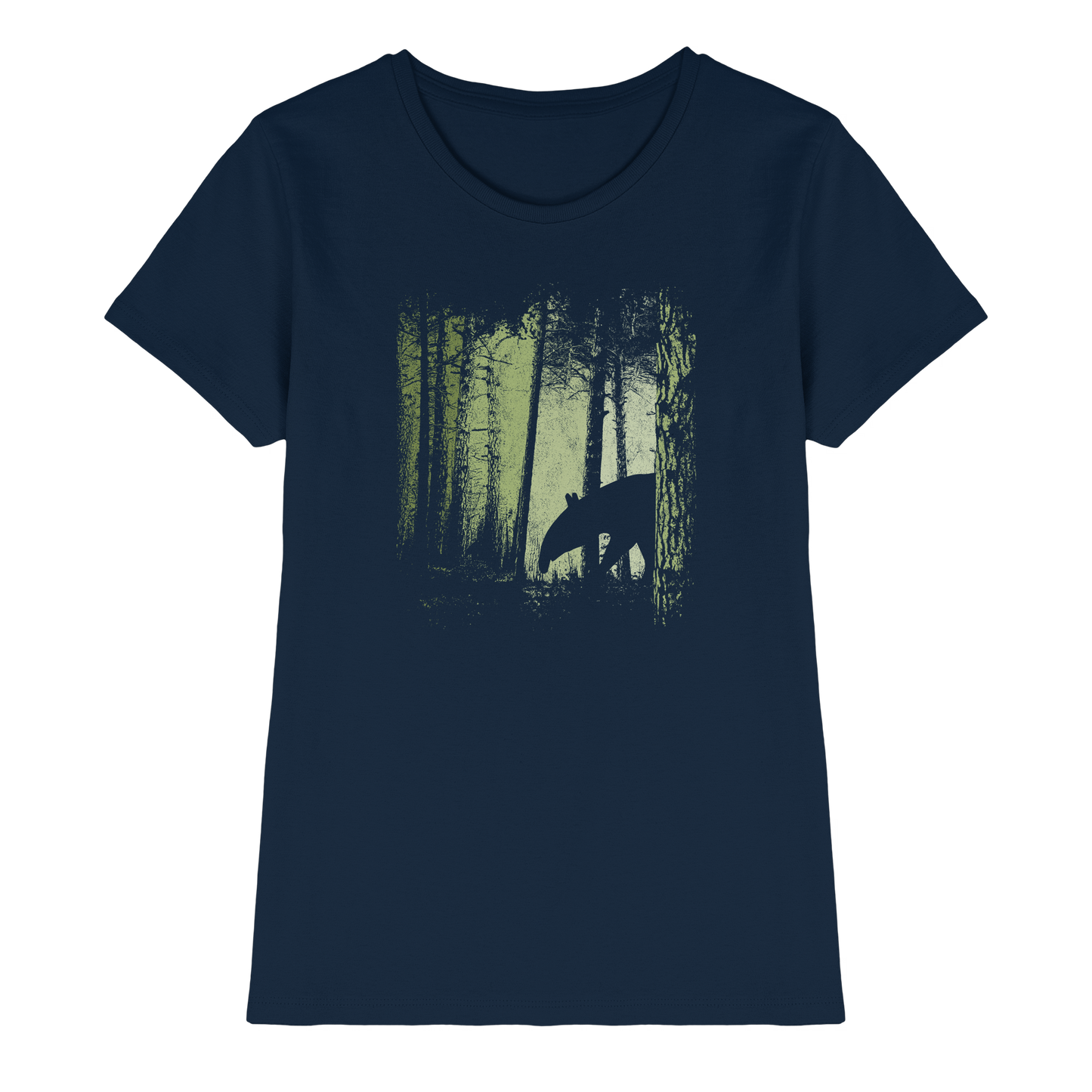 Lässiger Tapir im Zwielicht Wald - Ladies Premium Shirt