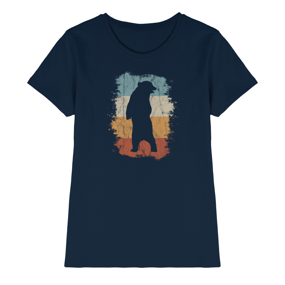 Retro Bären-Silhouette - Ladies Premium Shirt