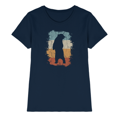 Retro Bären-Silhouette - Ladies Premium Shirt
