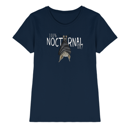100% nachtaktive Fledermaus - Ladies Premium Shirt