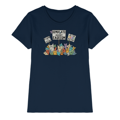 Demo-Katzen gegen Faschismus und für Vielfalt - Ladies Premium Shirt